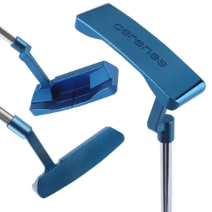Premium Stainless Steel Golf Putter Blade CNC Milled Custom Logo Blue Color Putter Head with Rubber Grip
