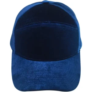 Premium Velvet Unstructured Adjustable Metal Buckle Solid Royal Blue Solid Velvet Blank Adjustable Baseball Dad Cap