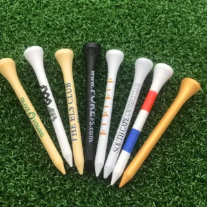 Printed Golf Accessories Bulk Black Short Wood Custom Logo Wooden Bamboo Colors Golf Pegs Golf Tees