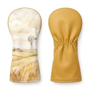 Printed PU Golf Wood Headcovers Custom Pattern Golf Club Head Cover Driver Fairway Wood Headcover for Golf Protection