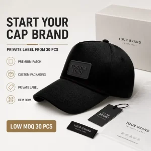 Private Label 5 Panel Baseball Cap Custom Logo Cotton Adjustable Hat Small Batch OEM ODM Supplier