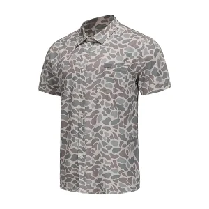 Private Label Custom Logo Sublimation Breathable Moisture Wicking UPF 50 Short Sleeve Men’s Button Up Fishing Shirt Pocket