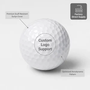 Professional 2 Piece 2 Layer Rubber Surlyn Cover High Resilience Long Distance Practice Golf Ball for Range Training Tournament