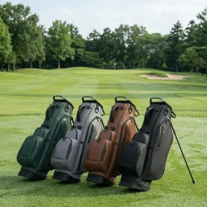 Professional 6 Way Divider Golf Stand Bag Waterproof PU Leather Lightweight Carry Bag USA Factory Direct