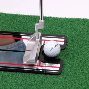 Professional Acrylic Golf Putting Green Mirror with Alignment Lines Ball Gate Tee Hole Lightweight Swing Trainer Ambidextrous