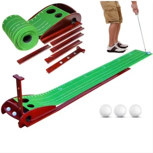 Professional Auto Ball Return Golf Putting Mat Portable Indoor Outdoor 1/2 Hole Training Equipment