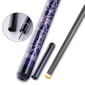 Professional Black Technology Carbon Fiber Pool Cue Stick High end Custom Mass Production 2 piece Low Deflection Cue