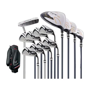 Professional Complete Golf Club Set Irons Woods Hybrids Carbon Shafts Titanium Stainless Steel Head Rubber for Men Right Hand