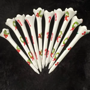 Professional Custom Logo Red 3 1 4″ 4 Prong Plastic Golf Tees Reduces Friction with Customizable Logo