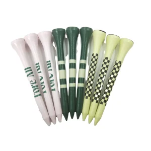 Professional Custom Purple Stripe 70mm Wooden Golf Tees High Quality Golf Tools