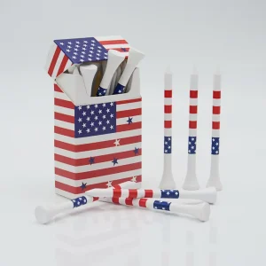Professional Durable Bamboo Golf Nails Eco-Friendly 70mm/83mm Length Custom Logo Option Camouflage Design