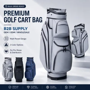 Professional Golf Bag 14 Way Full Length Divider Waterproof PU Multi Functional Large Capacity Durable Custom Logo