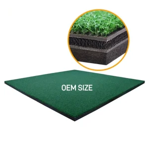 Professional Golf Hitting Mat with 10mm Elastic Textile Fiber and Nylon Turf Realistic Hitting Surface for Golf Practice