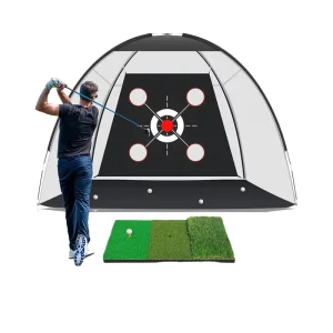 Professional Golf Practice Net for Backyard Foldable Golf Training Aid for Indoor Outdoor Use Golf Hitting Net with Target Sheet