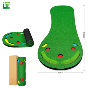 Professional Golf Putting Green Mat With Plastic Base Auto Ball Return for Indoor Outdoor Golf Training Equipment