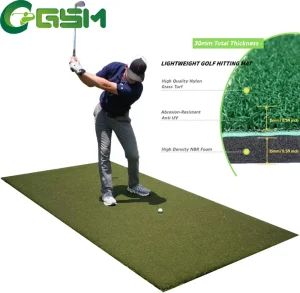 Professional Golf Putting Green Practice Turf Mat 15mm Wear-resistant Nylon Grass NBR Foam Cushion Mat GSM