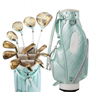 Professional Grade Men’s Golf Set High Modulus Carbon Shaft Titanium Alloy Driver with Anti-slip Soft Rubber Grip and Luxury Bag