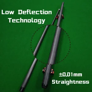Professional High Quality Lightweight Low Deflection Carbon Fiber Pool Cue Shaft 13.3mm High Performance Billiard Stick Upgrade