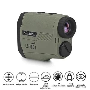 Professional LONGSHUO 6.0X Monocular Laser Distance Meter with LCD 5 1000M Range for Hunting & Golf Fast Measurement