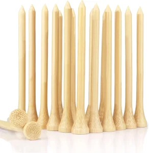 Professional Natural Bamboo Golf Tees Durable and Biodegradable Friendly Reduce Friction Side Spin for More Stable Gameplay