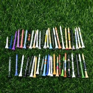 Professional Natural Hardwood Wooden Golf Tees Printed with Unique Custom Design