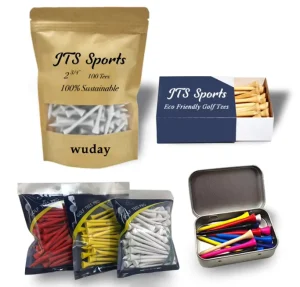 Professional Natural Wood Golf Tees Pack of 100 Multiple Colors Bamboo Golfing Tees