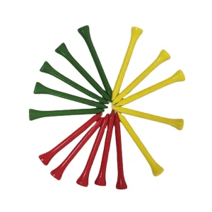 Professional Pack Plastic Golf Tees Bamboo Tees Striped Custom Color Eco Friendly Wood Golf Tees