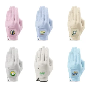 Professional Printed Anti Slip Great Feel Soft Fabric White Golf Gloves Model Glove Adult Outdoor Indoor Durable Genuine Golf