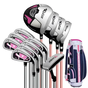 Professional Right Handed Women’s Golf Club Set with Stainless Steel and Carbon Shafts Lightweight Rubber Grip