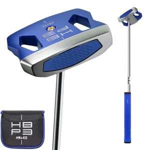 Professional Stainless Steel Golf Putter PU Grip Golf Club Men’s Right Hand with Free Headcover