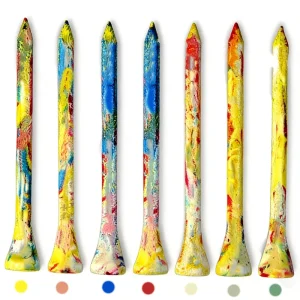 Professional Wood Golf Tees Custom Full Color Printing Unique Design Low Friction Lightweight Low MOQ Factory Direct