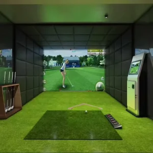 Projector Simulated Golf Video Game Machine Infrared Function Panoramic Simulation Golf Gaming Equipment