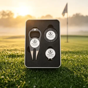 Promotional Raised Metal Creative Golf Ball Marker Set Box Marvel