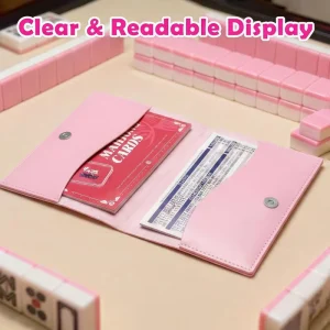 Protective Mahjong Card Sleeves Mahjong Card Holder with Magnetic Closure Portable Rule Card Organizer