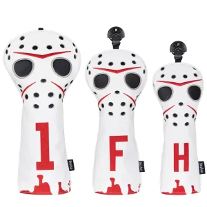 Pu Leather Embroidery Golf Club Head Cover Wood Funny Driver Headcover Set Golf Accessories