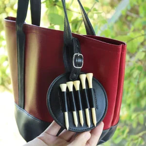 Pu Leather Golf Tee Holders Luxury Accessory For Men And Women Bag Belt Hanging Golf Tee Pouch Storage Bags Golf Gifts