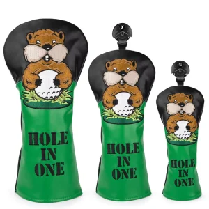 Pu Leather Golf Wood Cover Set Custom Made Golf Club Head Covers Embroidered Driver Golf Head Covers