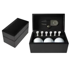 Pu Material Golf Ball Set Portable Business Promotion Gift