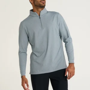 Pullover Sleeve Mens Street 14 Lightweight Collar Wind Zips Big Zip Polyester Tops Golf Breathable Quarter Zip