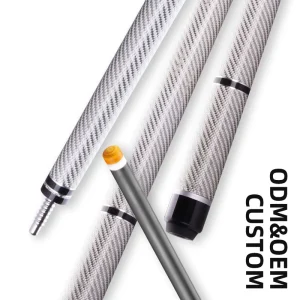 Pure Carbon Fiber Low Deflection Shaft Gradient Matte Stainless Steel Joint Threaded Base Custom Paint & Grip