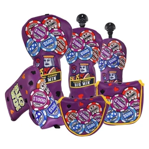 Purple Chips Golf Club Head Covers Luxury Golf Accessories Gift Driver Club Golf Headcover