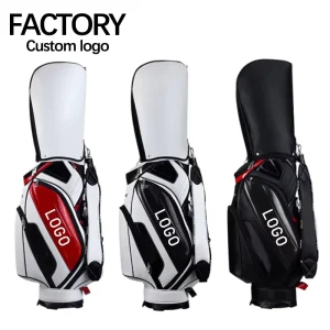 QB034 Custom Waterproof Men’s Golf Tour Bag PU Staff Golf Bag 3.8kg