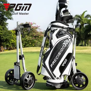 QC002 2 Wheels Aluminum Alloy Golf Push Cart Trolley 2.8kg