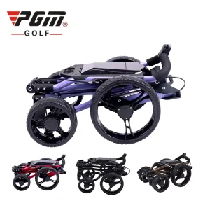QC0927 Portable Moving Golf Trolley Push Cart 4 Wheel Folding Golf Trolley