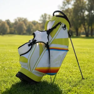 Quilted Canvas Golf Stand Bag 5 Way Divider Waterproof Lightweight with Stand for Men Women Custom Logo