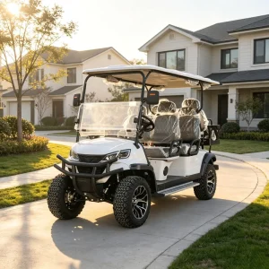 Rainbow 4 Seater Electric Golf Cart 72V Lithium DOT Certified for US Market with Premium Seats and Long Range Battery