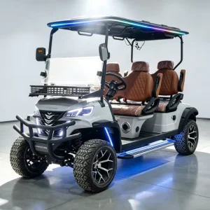 Rainbow Luxury Lifted 4 Seaters Club Car Golf Cart 72V Lithium Off Road Golf Cart with 7.5KW Motor for Golf Courses and Manor