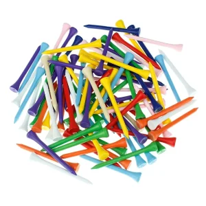 Random Color High Quality Custom Printed Logo Package 4″ 3 1/4″ 2 3/4″ 2 1/8″ Golf Wooden Tees