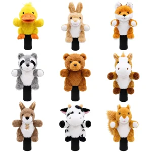 Ready Stock 1/3/5 Pet Golf Club Headcovers Cheetah Deer Moose Sheep Animal Driver Putter Covers