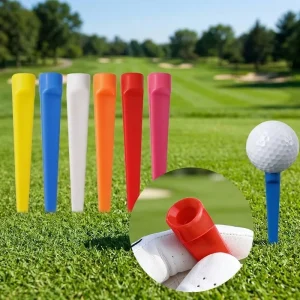 Ready To Ship In Stock Professional Mixed Color Flat Top Wood Golf Tees 2-3/4 Inch Consistent Tee Height Golfers Essential